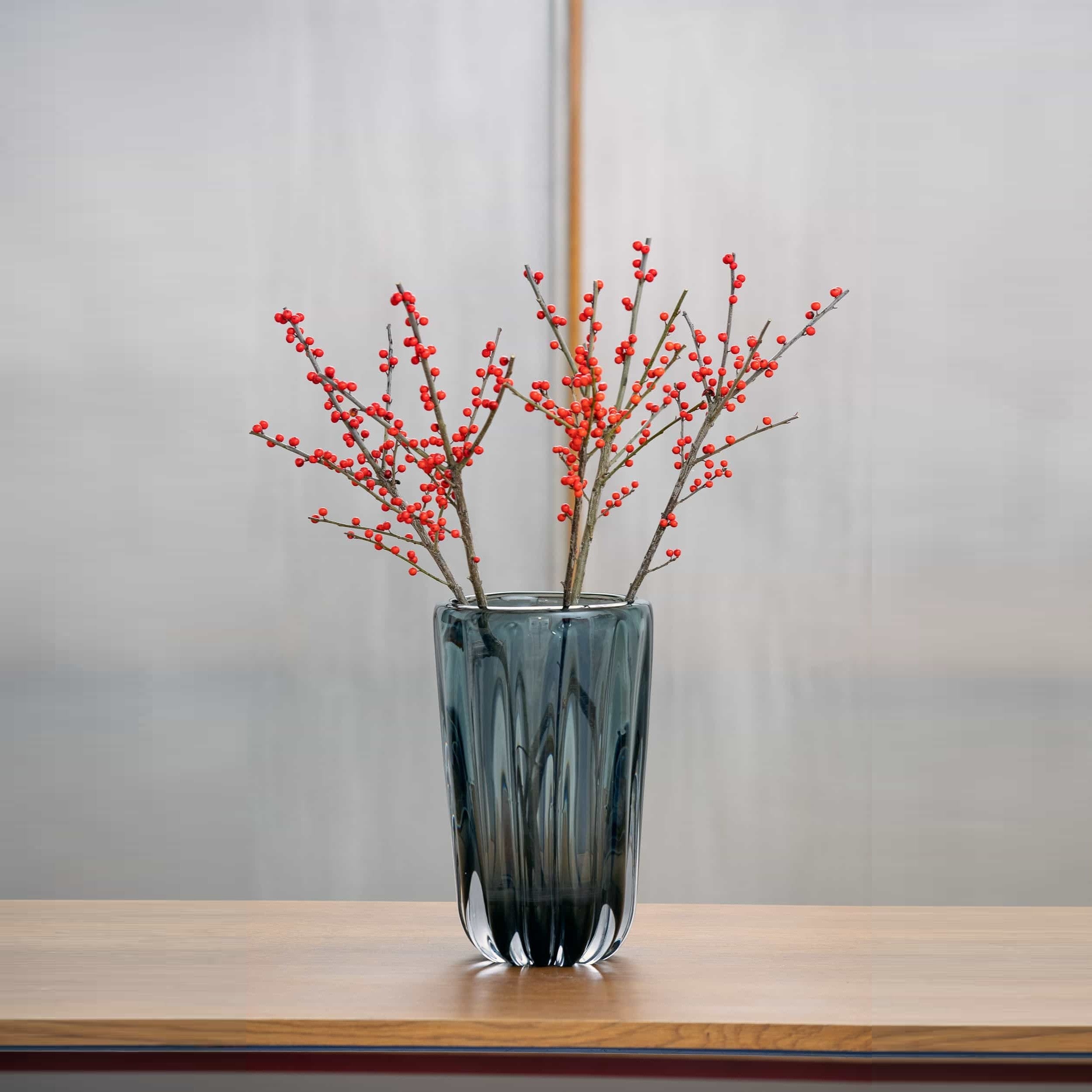 YALI FIORI VASE LARGE DARK GREY