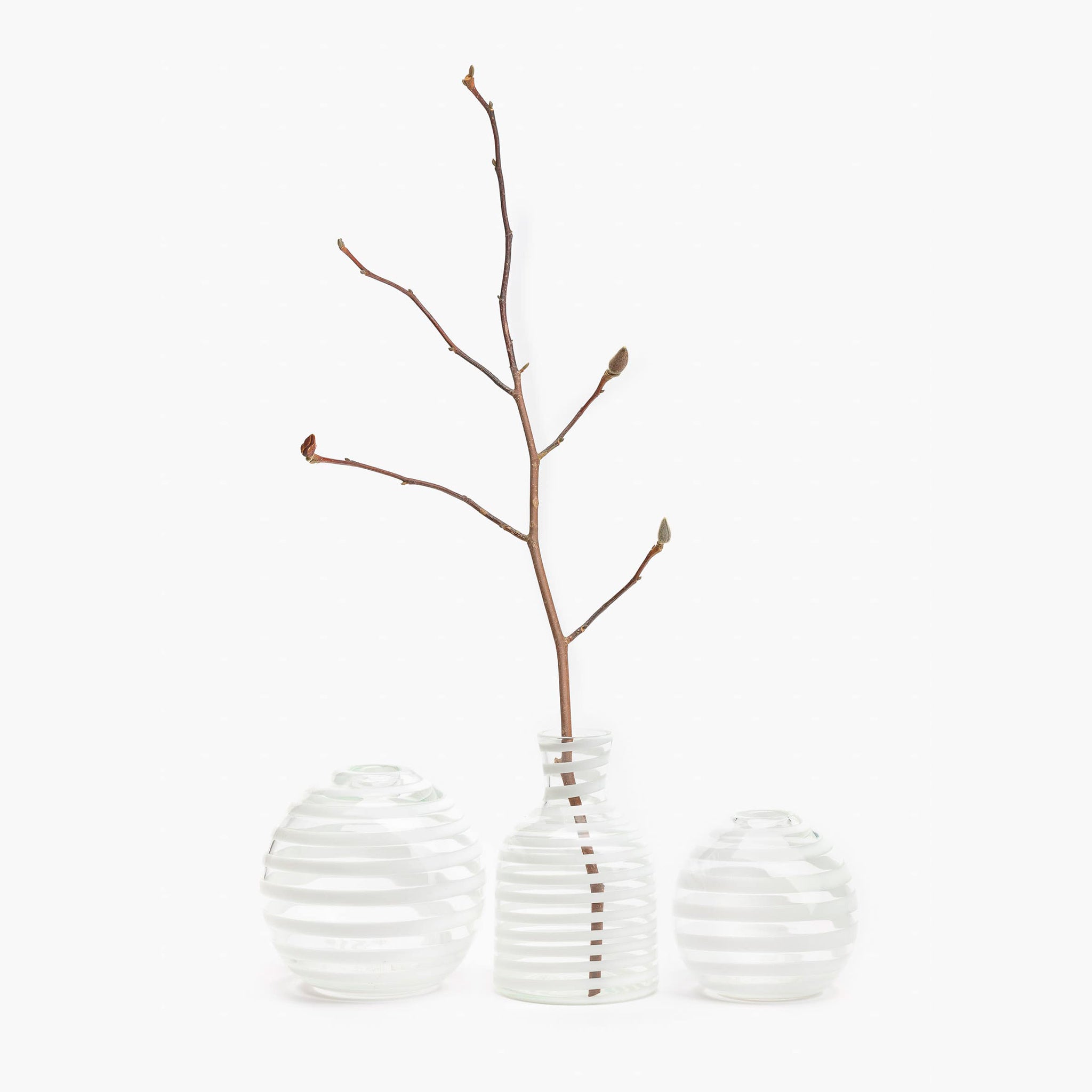 YALI A NASTRO BOTTIGLIA VASE WHITE