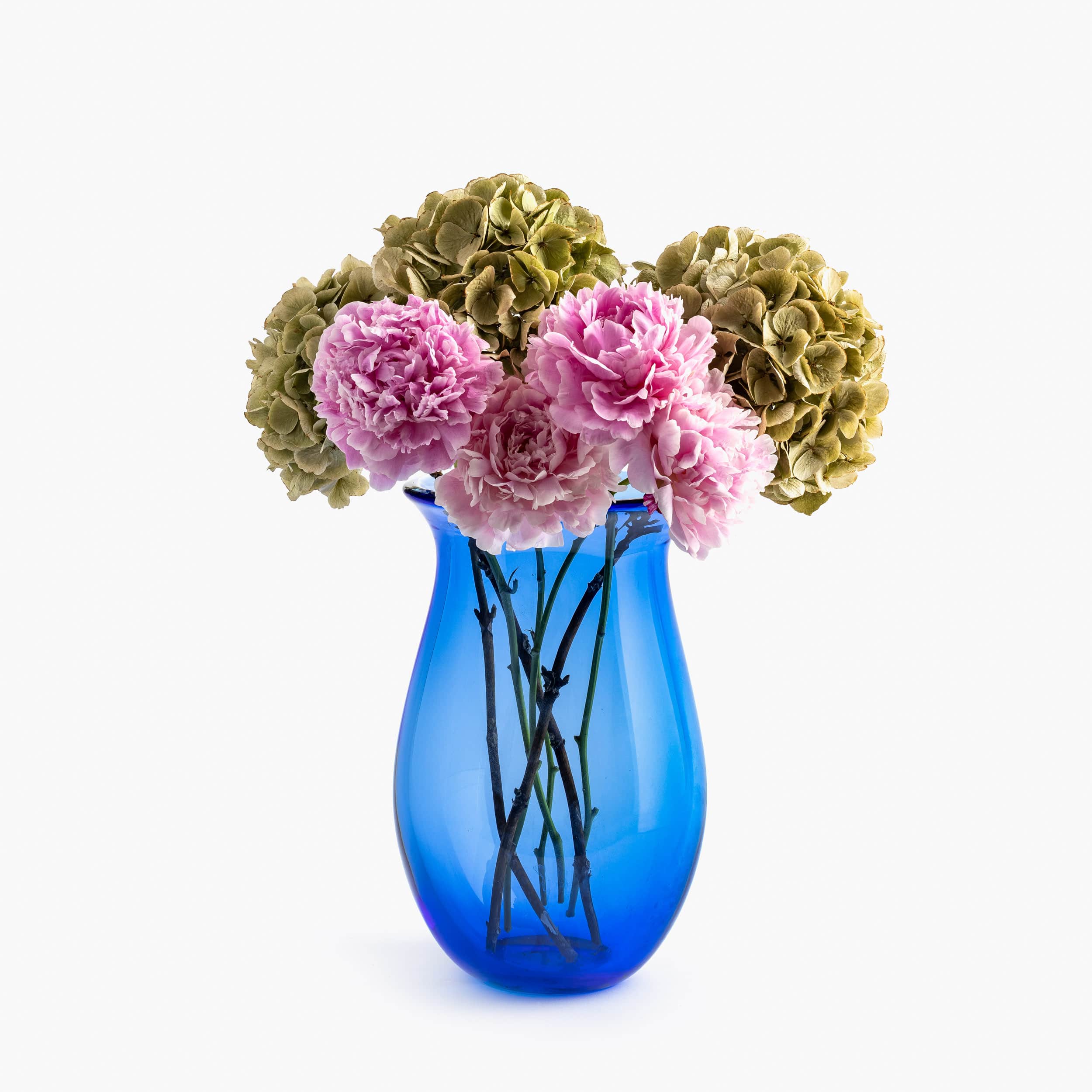 YALI FIORI LANTERN VASE BLUE