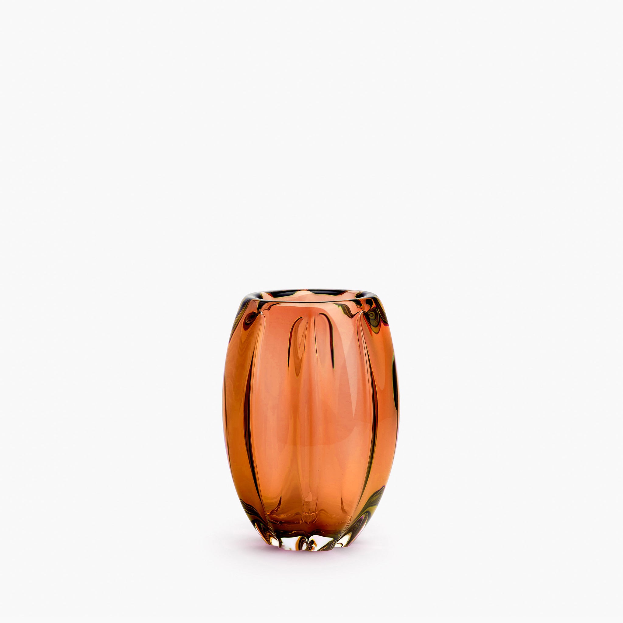 YALI FIORI UOVO VASE AMBER