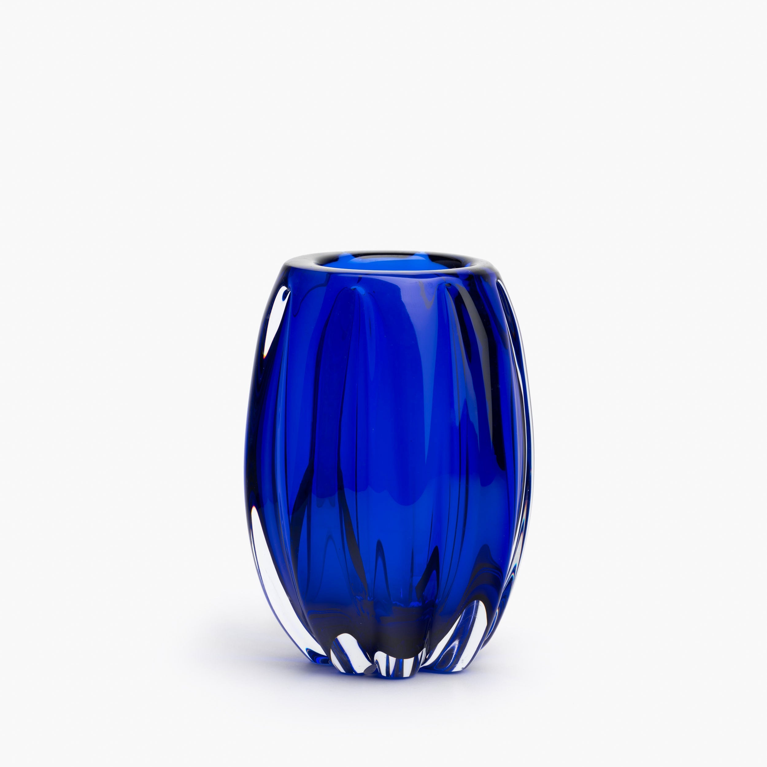 YALI FIORI UOVO VASE COBALT BLUE