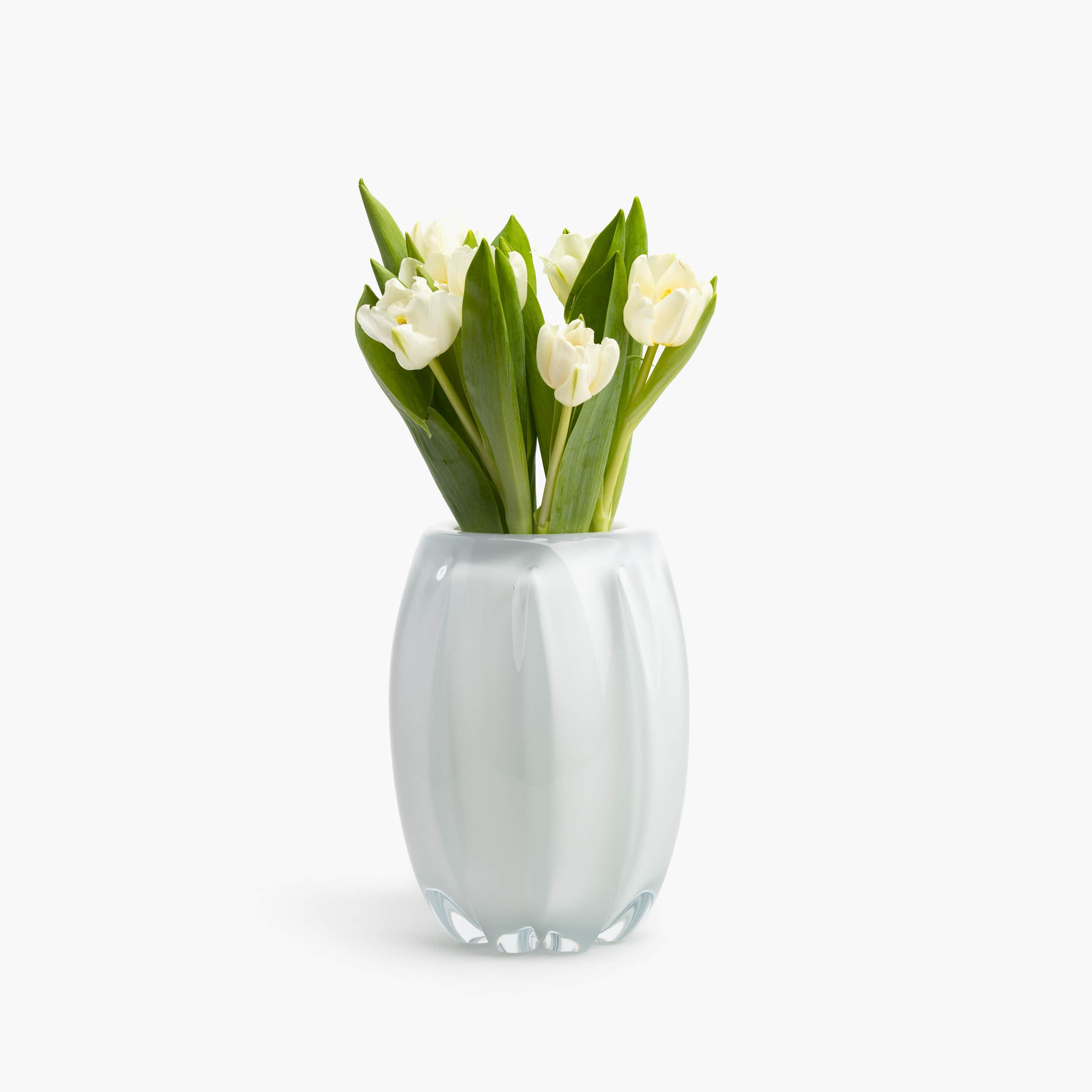 YALI FIORI UOVO VASE LATTIMO