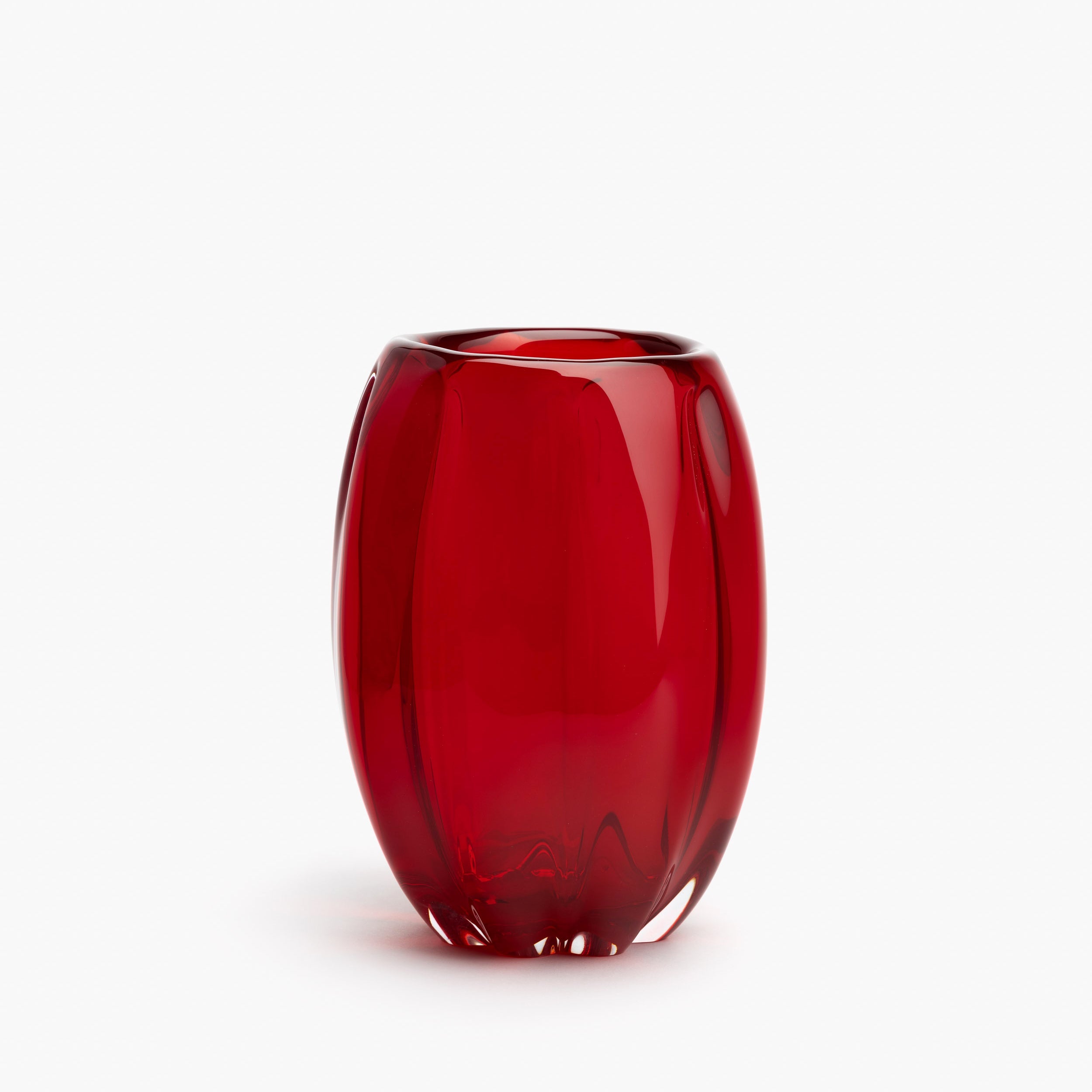 YALI FIORI UOVO VASE RED