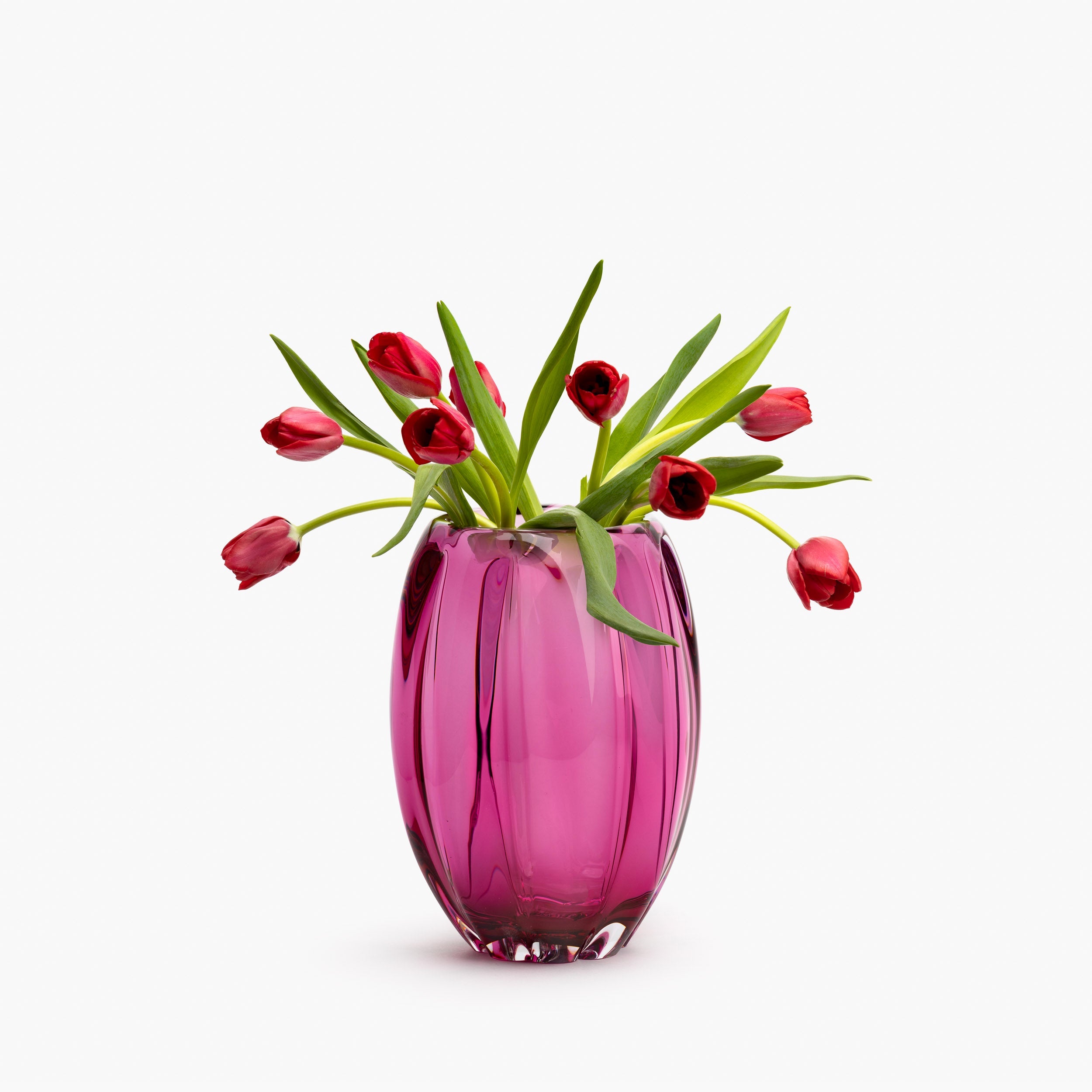 YALI FIORI UOVO VASE RUBINO