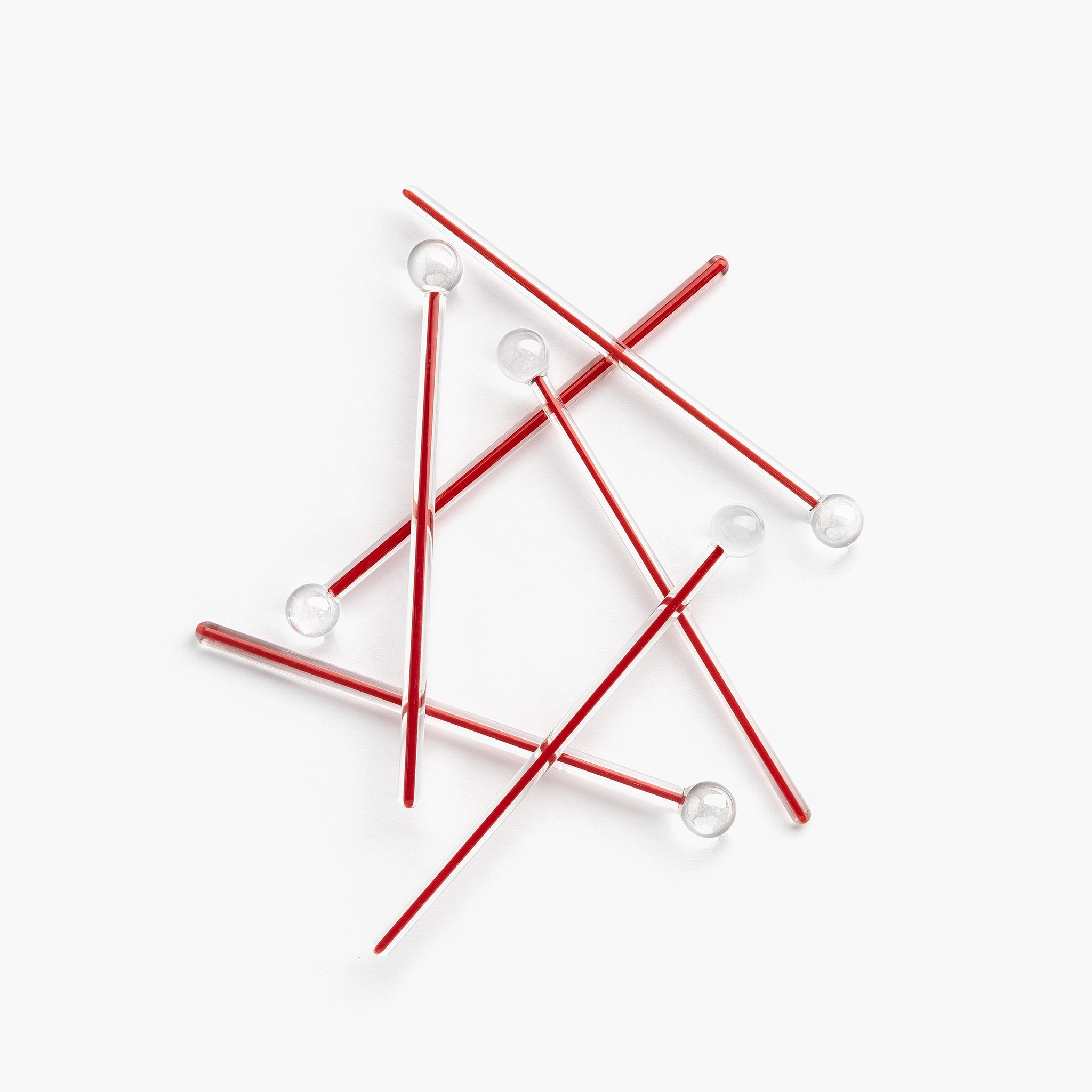 YALI MANHATTAN COCKTAIL STIRRERS RED