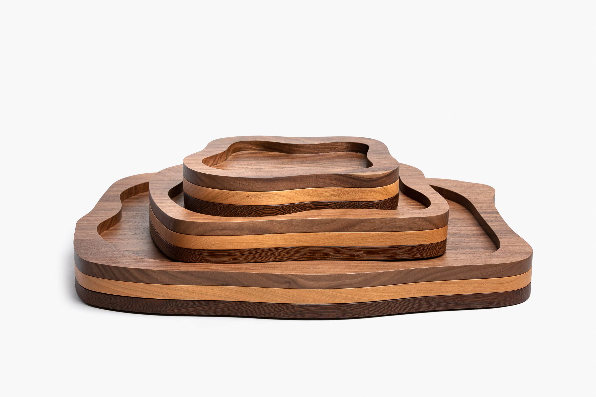 YALI MORIBANA WOODEN TRAYS WALNUT