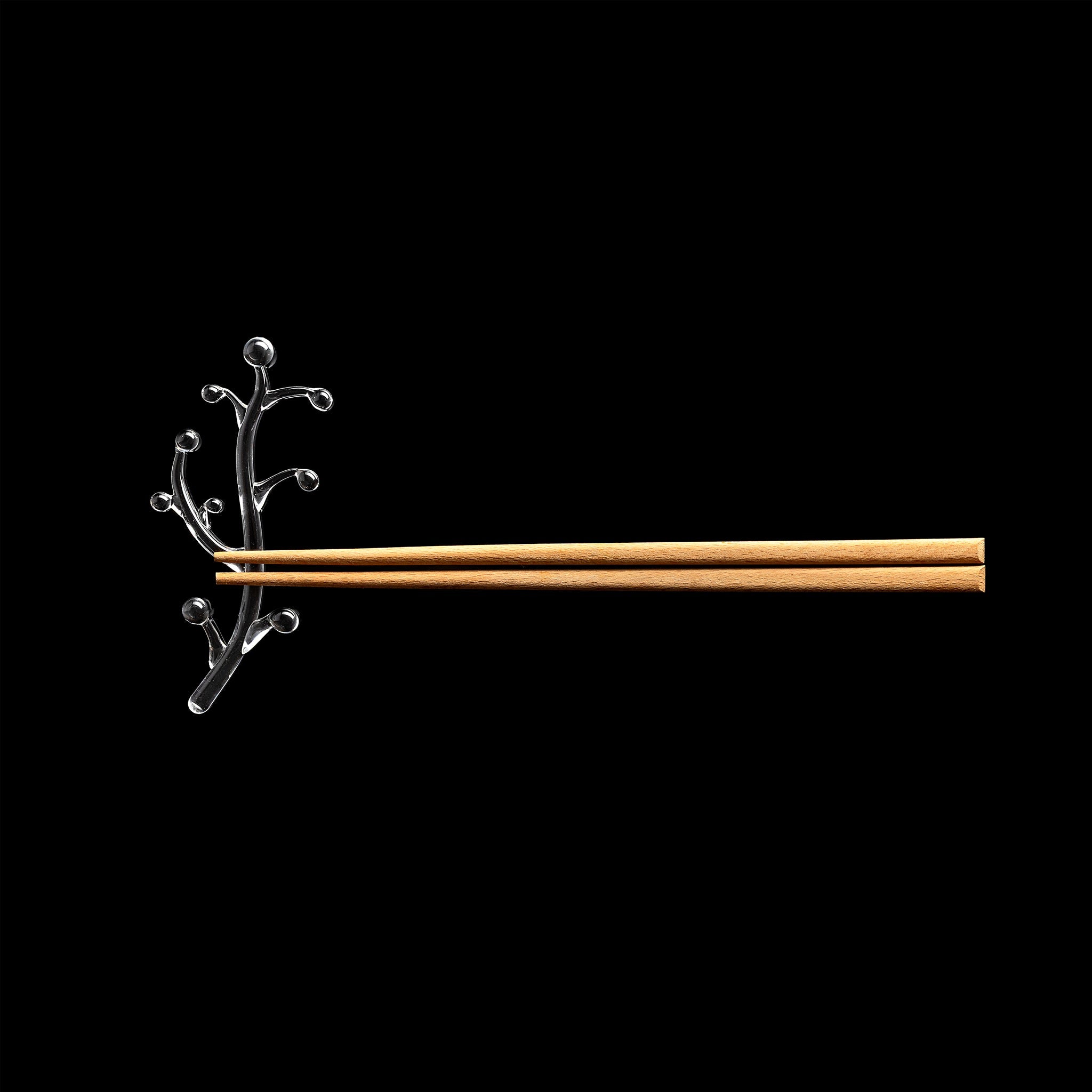 YALI SILVA CHOPSTICK REST CLEAR SET OF TWO