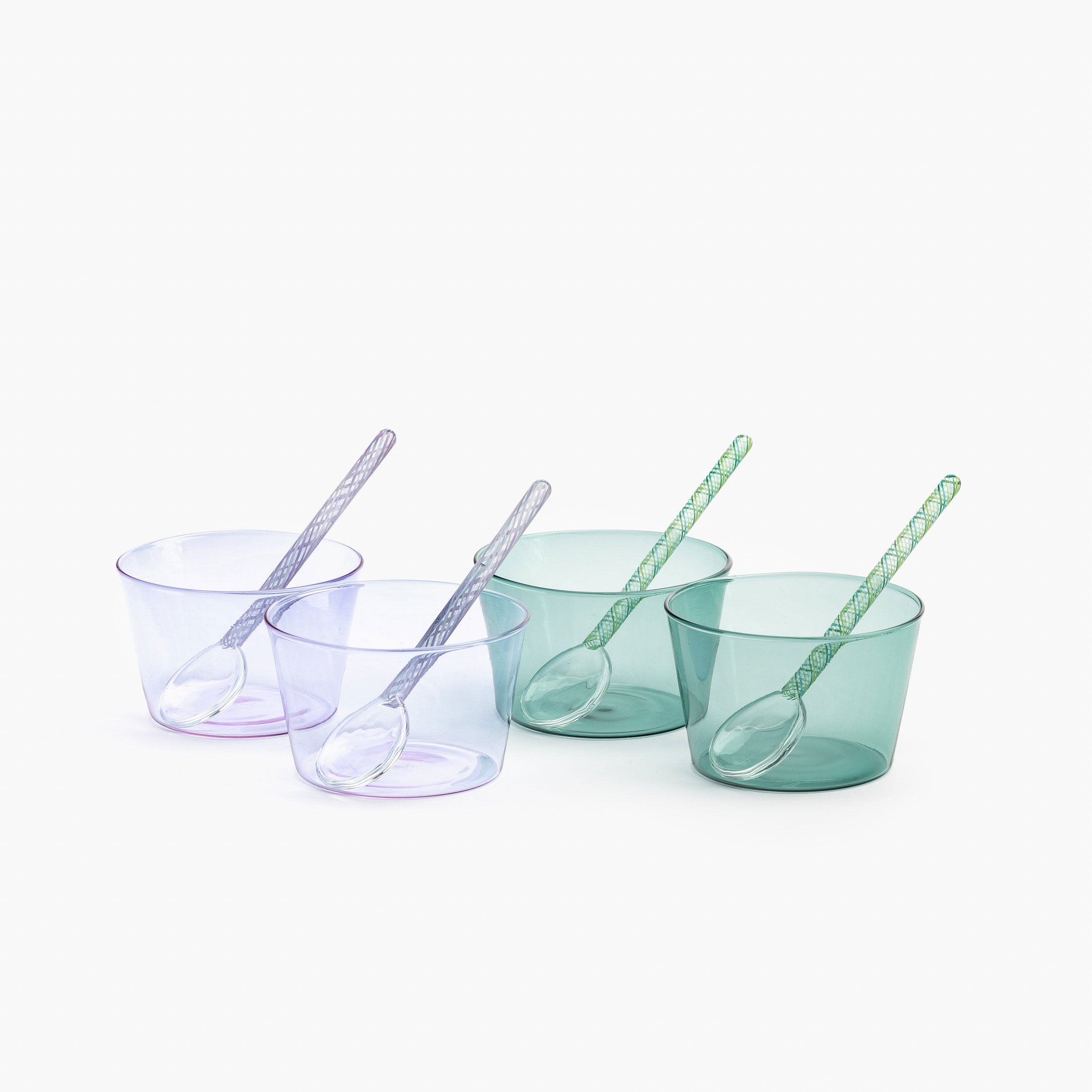 YALI ZAFIRICO GELATO SPOON SET OF SIX MAUVE