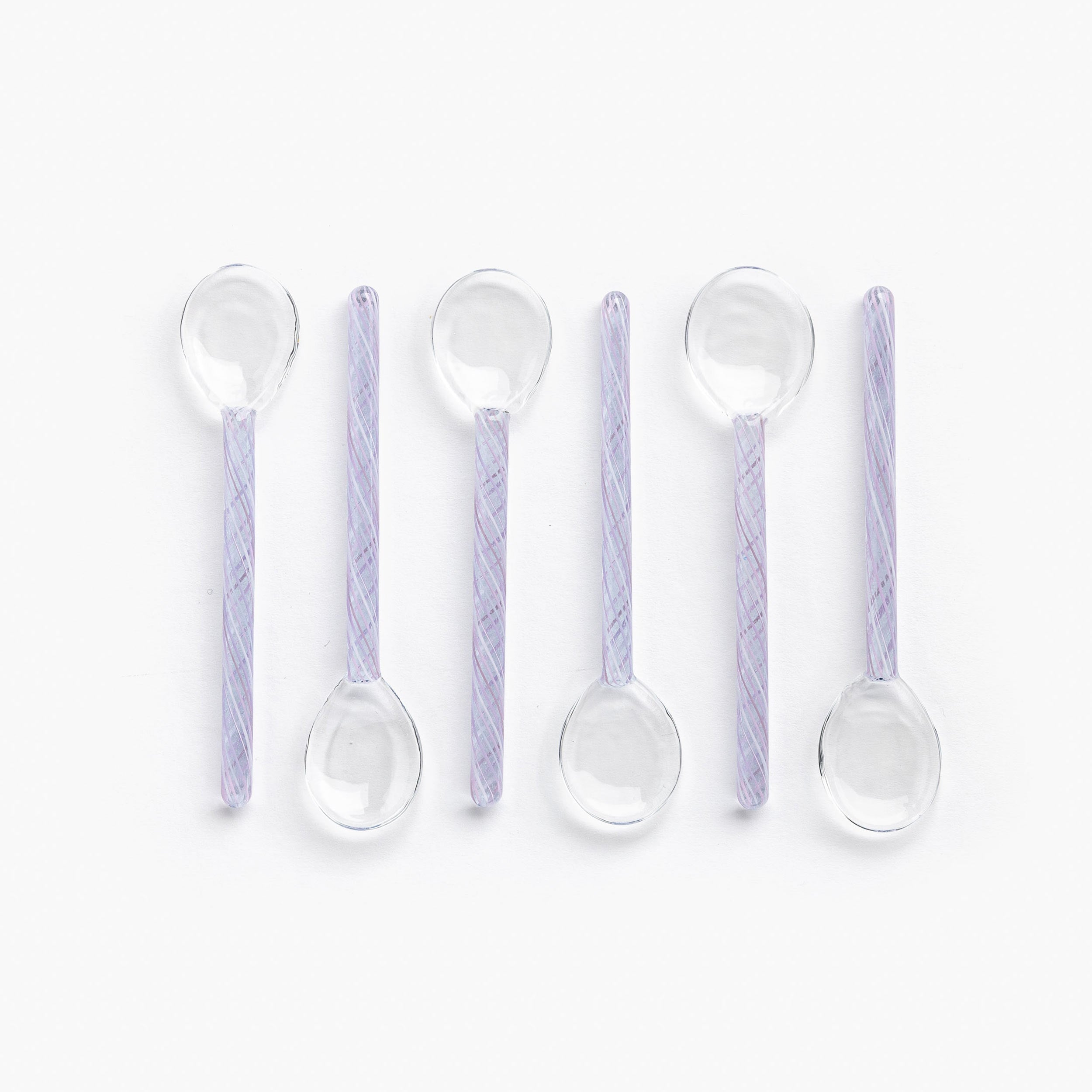 YALI ZAFIRICO GELATO SPOON SET OF SIX MAUVE